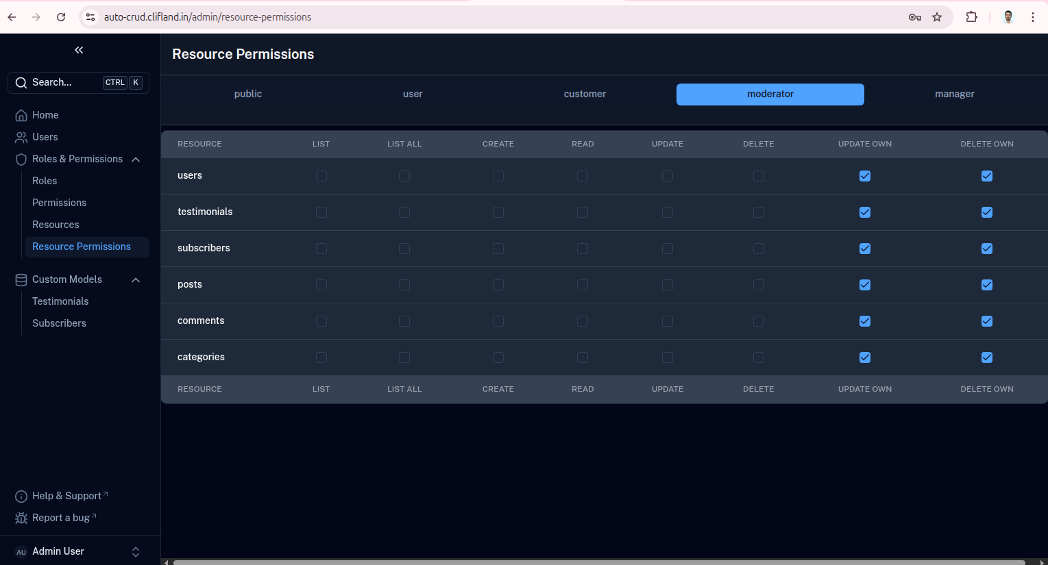 Nuxt Auto CRUD Template